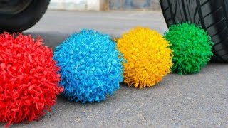 Crushing cruenchy & Soft Things by Car! Experiments Car Vs Colors Ballons Jaly ,Slime Balloons...