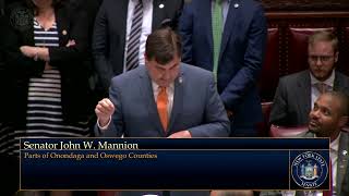 Senator Mannion Delivers Farewell Remarks In The Senate Chamber