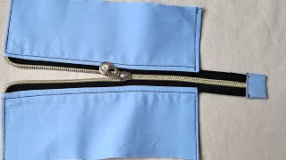 For the zipper stopper, this method is the easiest and the result is beautiful. Bag wing zipper