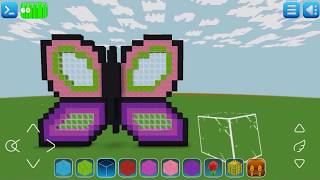 Big Butterfly 🦋  building #tutorial || REALMCRAFT  - Free Game in Minecraft Style ☜☆☞ screenshot 5
