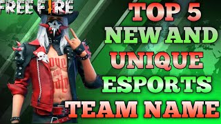 TOP 5 NEW AND UNIQUE FREE FIRE ESPORT TEAM NAME 🔥 | NOT TAKEN ESPORT TEAM NAME 😱 | S78GAMER