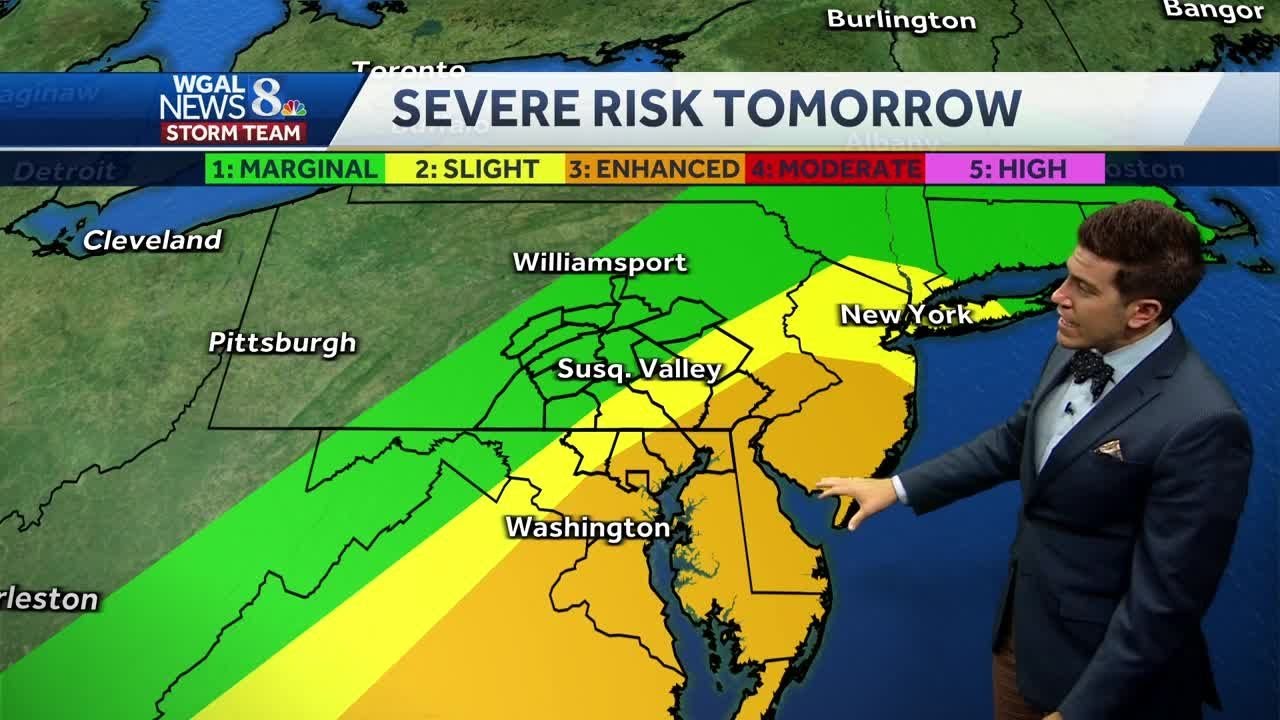 Severe weather possible on Monday - YouTube