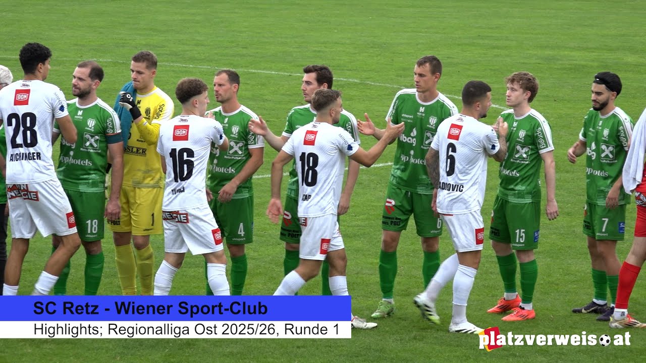Highlights Retz - Wiener Sport-Club; Regionalliga Ost 2025/26, Runde 1