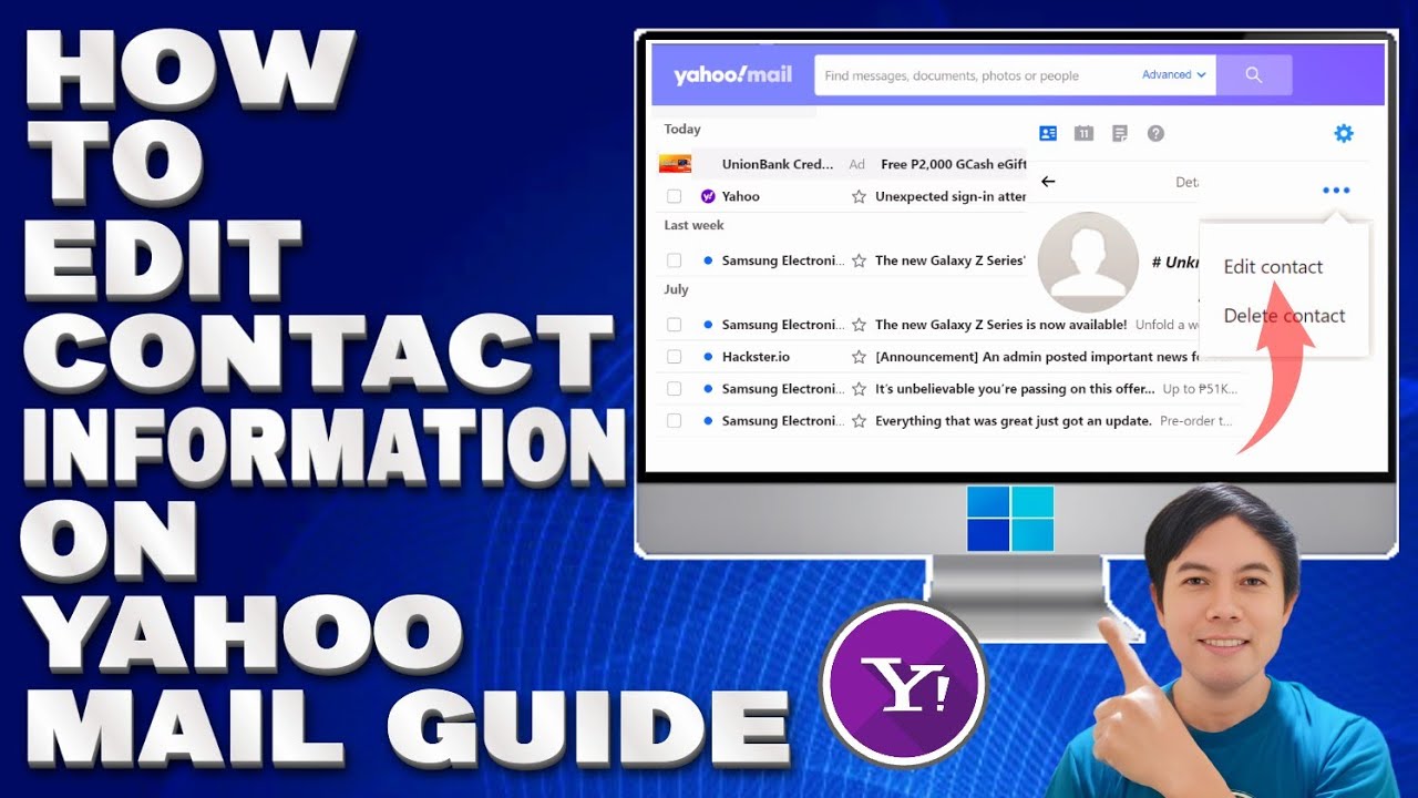 How To Edit Contact Information on Yahoo Mail 2024 Guide - YouTube