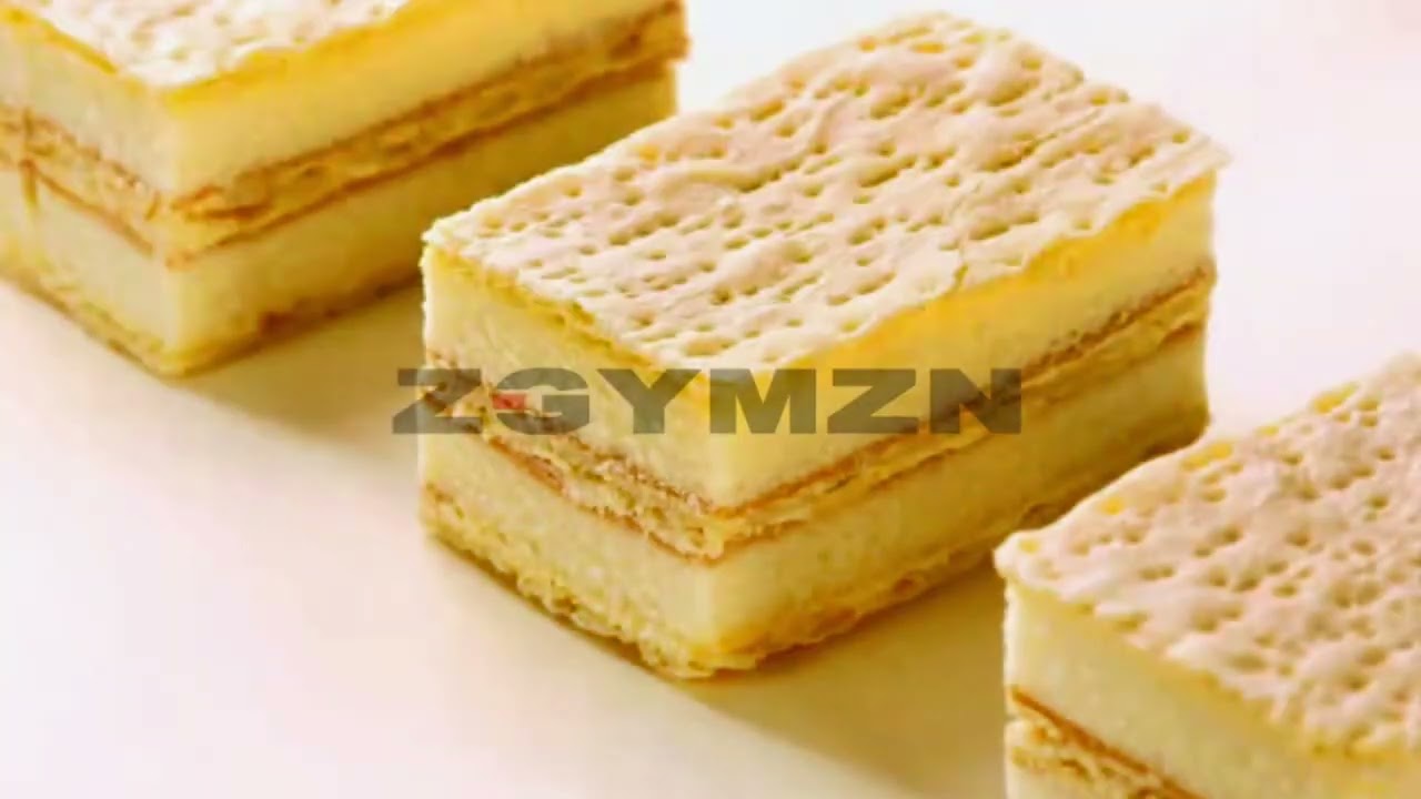 Traditional Manual Cutting  VS Ultrasonic Cutting Machine Cutting, Napoleon cake