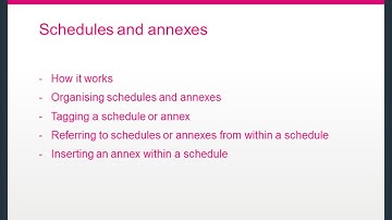 Contract automation Weagree, Tutorial B.5, Schedules and annexes