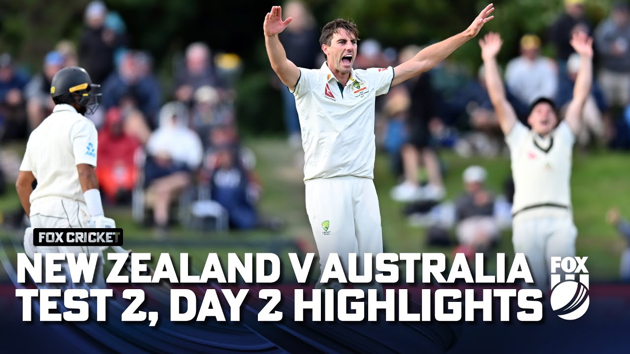 New Zealand v Australia - Second Test, Day 2 Full Match Highlights I 08 ...