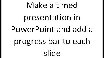 Timed PowerPoint presentation