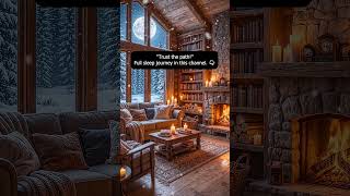 Drift Off in a Snowy Cabin – Fireplace Sounds &amp; Candlelit Warmth #sleepvideo #asmr #cozy