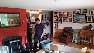 HVAC installing a new furnace (time lapse)