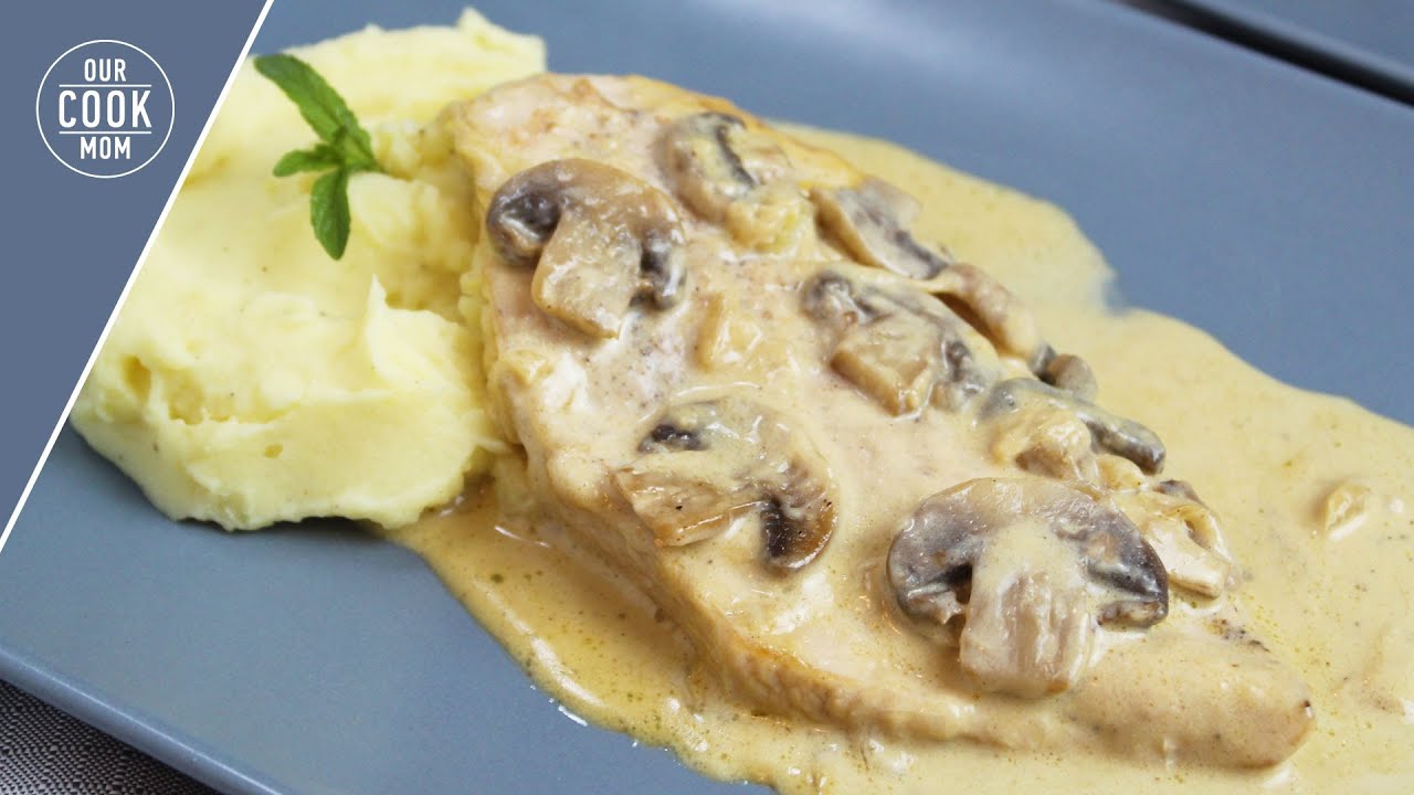 Курица с грибами в сливочном соусе / Отличное картофельное пюре / Сливочный рецепт курицы с грибами
