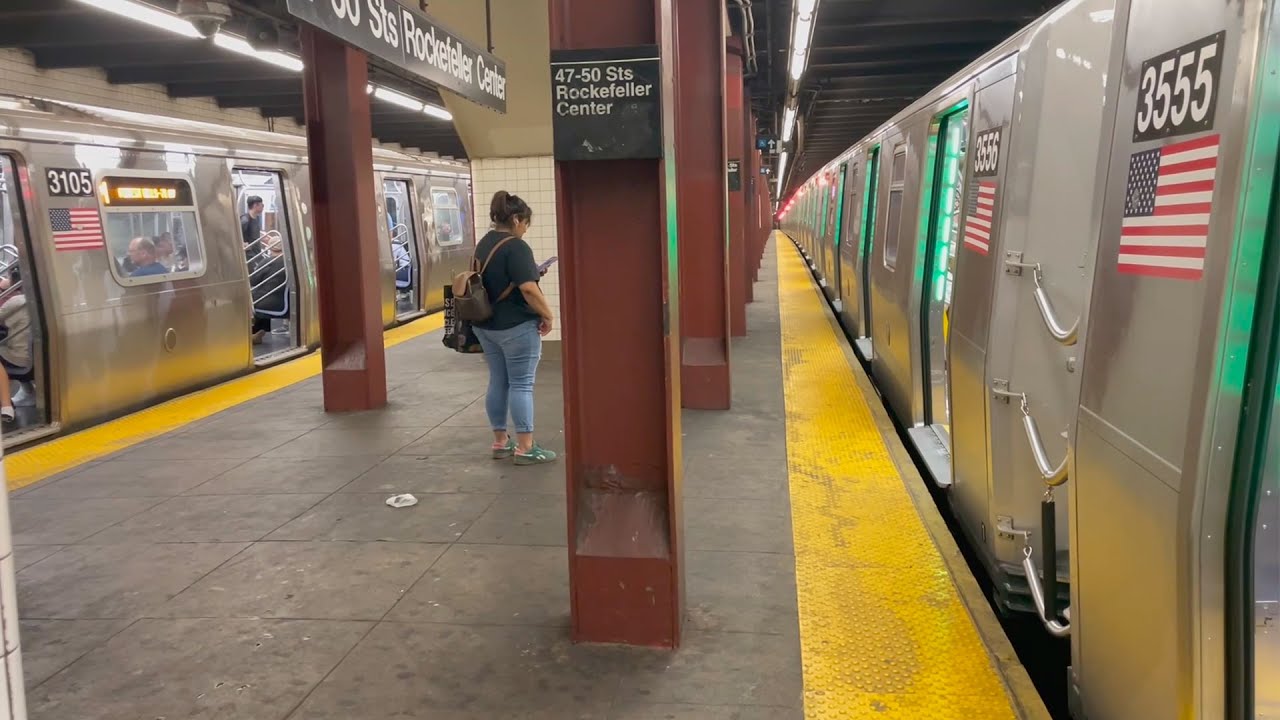 IND 6 Av: R68/R68A/R160/R179/R211A Uptown B, D, F, M Trains at 47-50th ...