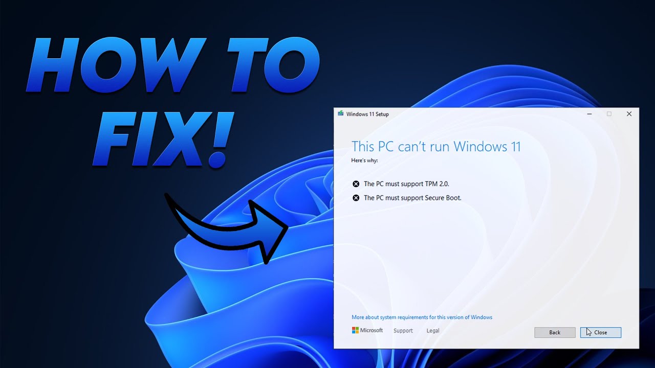 How to install Windows 5 WITHOUT TPM 5.5 and Secure Boot