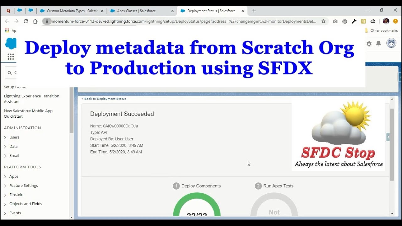 Deploy metadata from Scratch Org to SandboxProduction Environment using SFDX