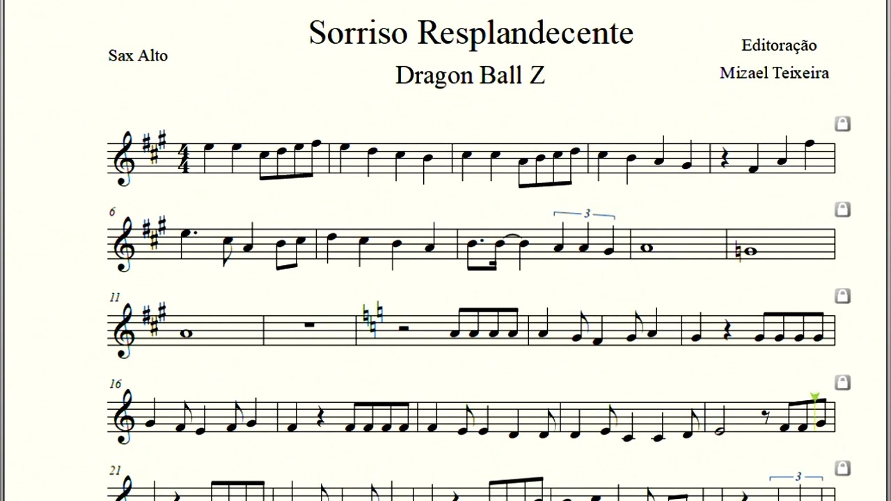 Sorriso Resplandecente - DRAGON BALL GT (PARTITURA)