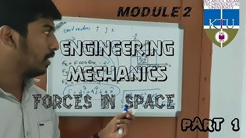 Forces in a space | Engineering Mechanics | Part 1 | KTU Syllabus