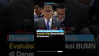 Rosan: Prabowo Minta Evaluasi Total Direksi BUMN di Danantara