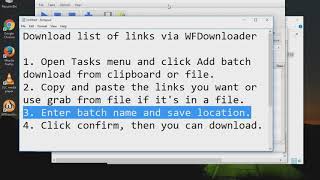 How to bulk download a list of links (URLs) using WFDownloader screenshot 3