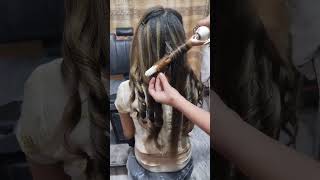 Curls hair stylr for beginers|easy hair style Anabias beauty saloon highlights 2023 makeup