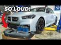 Bmw m2 mad front mount intakes sound insane  install before and after g87