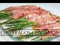 Espárragos con jamón al horno