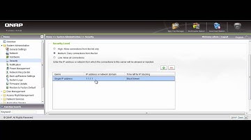 QNAP Turbo NAS IP Based Blocking and Policy