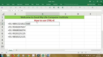 How to use CTRL+E in Excel