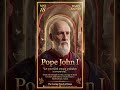 Saint of the day May 18 St. Pope John 1 The Loving Touch of Jesus