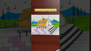 Beautiful Simple House Drawing for Beginners | #art #drawing #trending