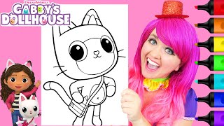 Coloring Gabby's Dollhouse Pandy Paws | Markers