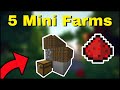 5+ MINI Farms in Minecraft!