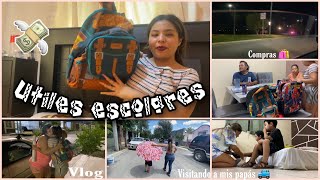 REGRESO A CLASES🎒 ¿cuánto gasté? // visita a mis papás👩‍👦‍👦