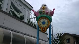 時間で音楽に合わせて動く鳥の時計♪
