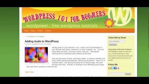Uploading Audio to Wordpress