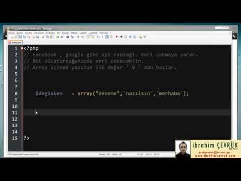 PHP Dersleri - Array Yapısı ve Ekrana Verileri Yazdırma İşlemleri