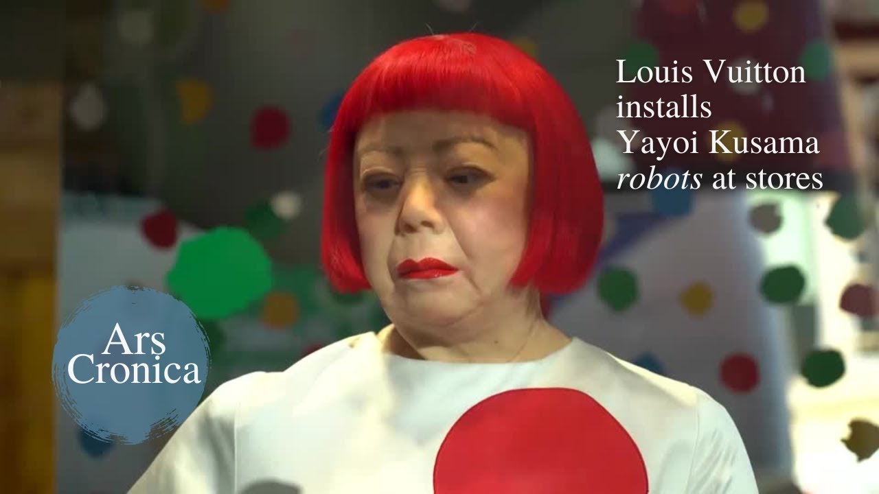 Japanese artist Yayoi Kusama robot displayed at Louis Vuitton
