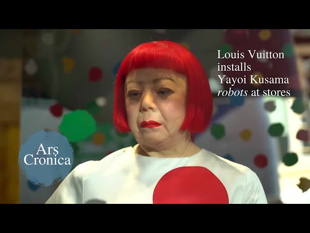 Japanese artist Yayoi Kusama robot displayed at Louis Vuitton