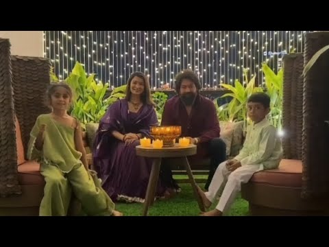 Yash Radhika Pandit Deepavali with Children | Ayra Yash | Yatharv Yash