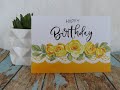 Yellow roses border card