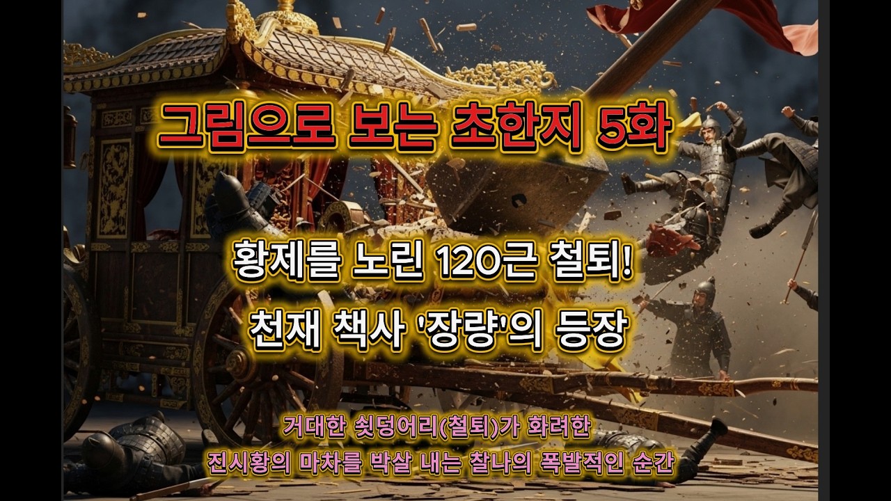 [그림으로 보는 초한지 5화] 진시황 마차를 박살 낸 120근 철퇴 암살 사건! (장량과 황석공)