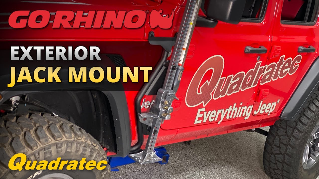 Go Rhino Exterior Jack Mount for 2007-2020 Jeep Wrangler and Gladiator -  YouTube