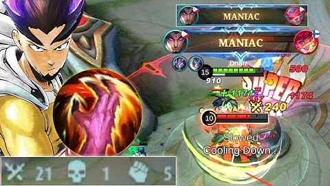 JUNGLE YU ZHONG + RED BUILD = MANIAC | YU ZHONG MEMES - MLBB