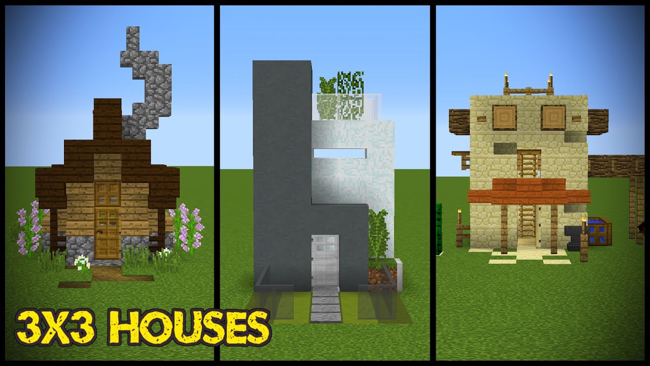Minecraft Microhouses i3x3i iHousei Tutorial YouTube