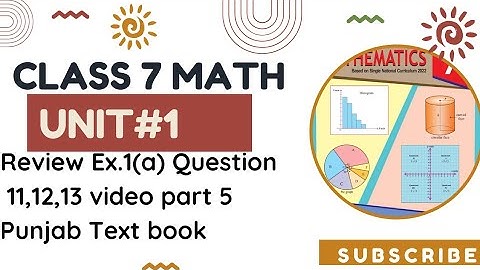Chapter l1 review Ex 1(a) Class 7 Math new book  |review Ex 1(a)  Question no.11,12,13| maths tutor