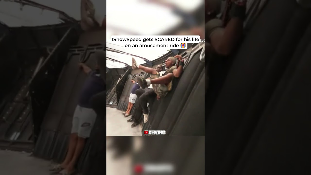 IShowSpeed gets SCARED for his LIFE on amusement park ride 😭 
