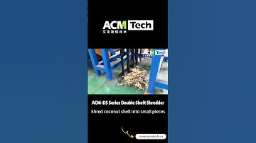 ACM-DS series double shaft shredder machine, shred coconut shell and durian peel into small pieces