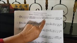 Ejercicios lectura y solfeo Nivel I Lección 15 Ejercicio #1