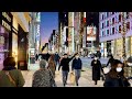 【4K】Tokyo Evening Walk - Yurakucho, Ginza, Shimbashi (Jan.2022)