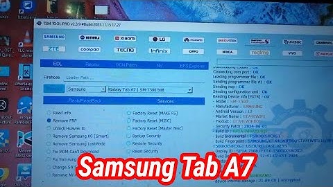 Samsung Tab A7 (T-500) Frp Test Point | Samsung A7 Tab FRP  bypass | Samsung A7 Tab FRP TSM TOOL