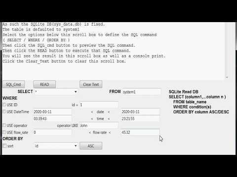 Python SQLite Read App